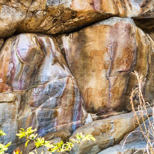 Rock Art  Geometric Shapes Tsodilo Hills Botswana